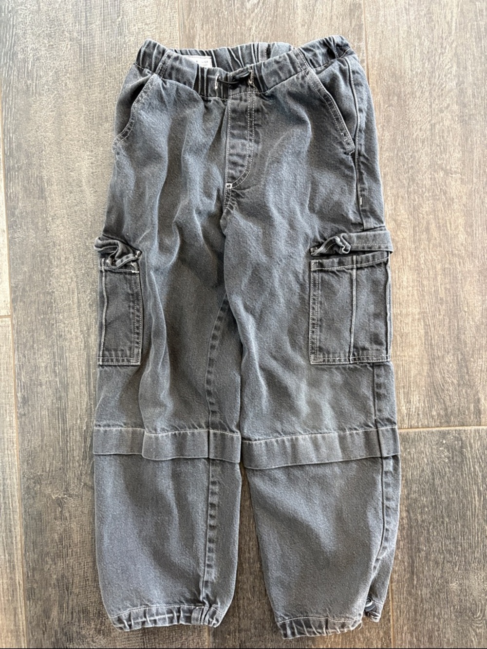 Zara Kids Black Cargo Jogger Pants